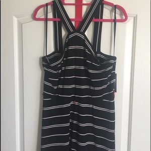 Tommy Hilfiger black/white stripe with red belt